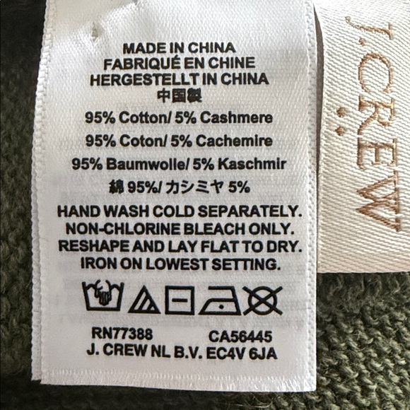 NWT J. Crew Cotton-Blend Triangle Sweater Poncho - Tyrol/OS - Picture 7 of 10